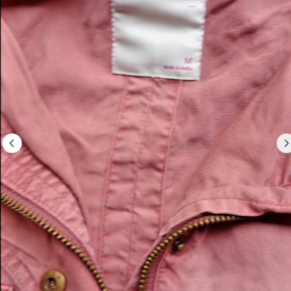 SO Women's zip-up pink colored utility jacket sz M pockets cinch waist - Picture 5 of 7